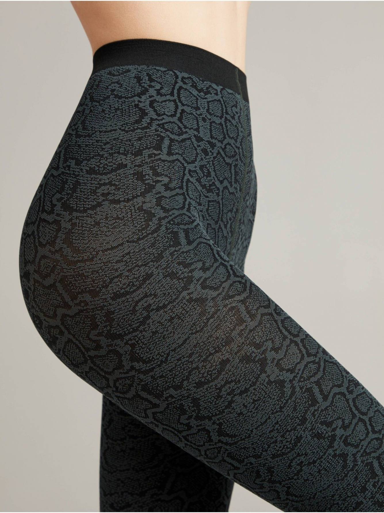 Python Leotard Tights with a snake pattern PYTHON Lycra® - Official online store Conte