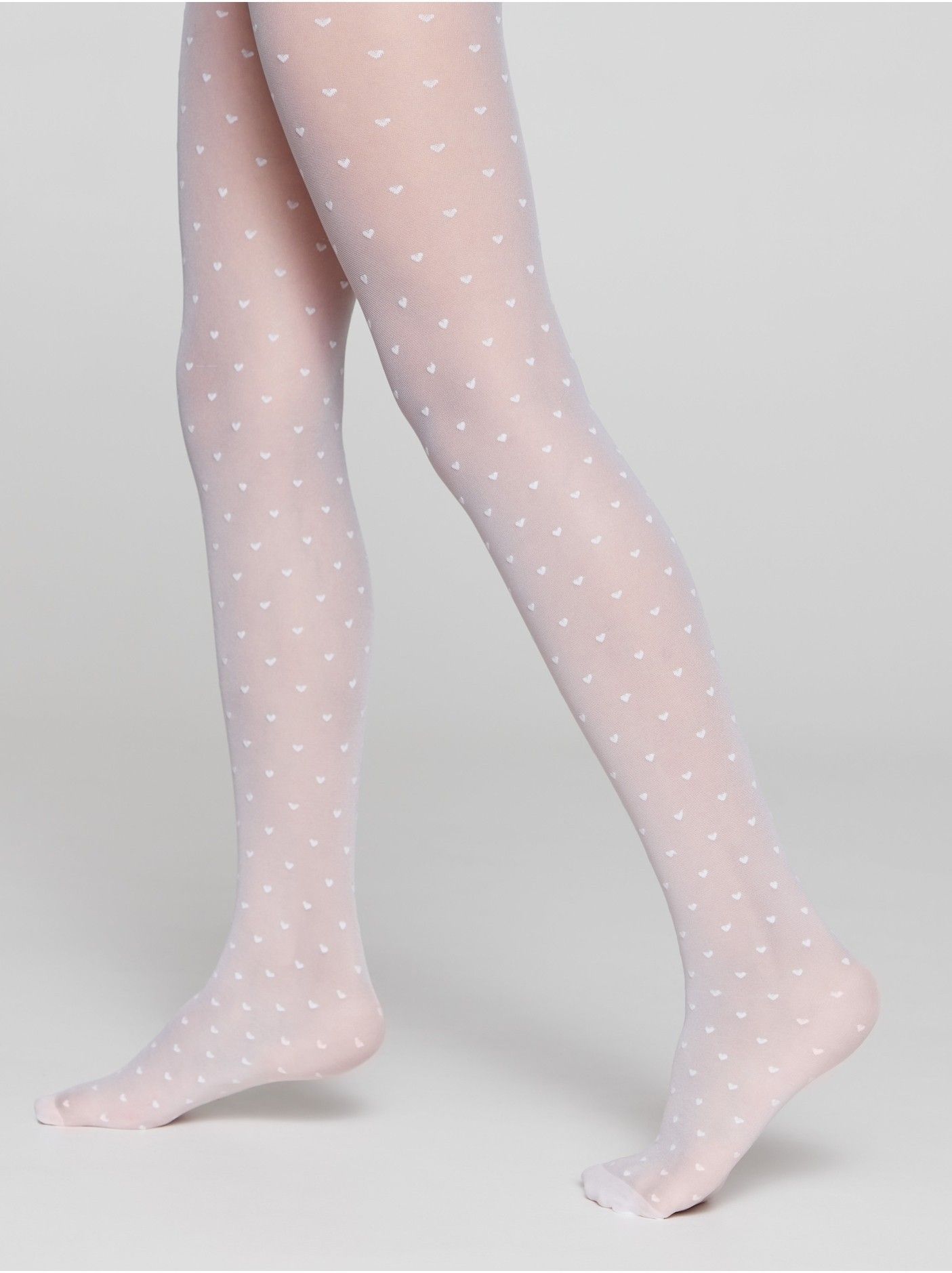 Collant Eleganti Per Bambine E Ragazze Anabel - Con Motivo A Cuori, Mutandine Rinforzate