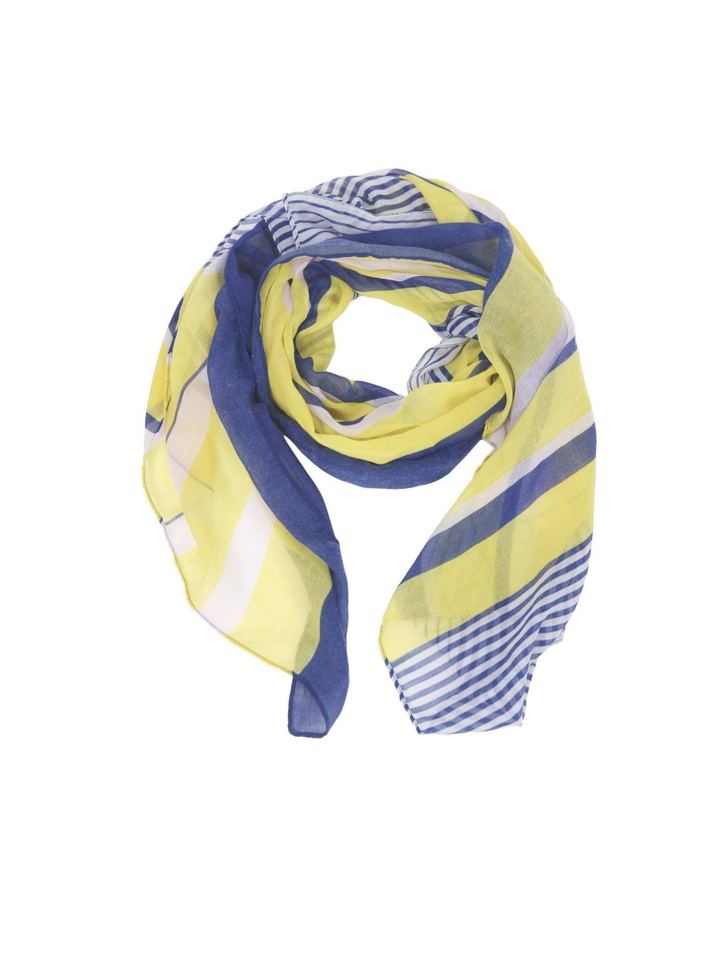 yellow and blue striped scarf CS010 Official onlinestore Conte