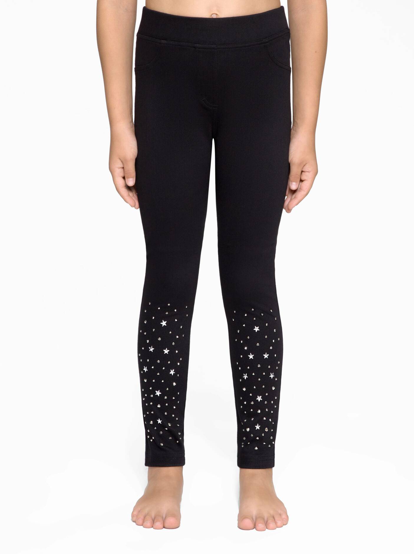 MINI SILVIA Trendy jeggings with a scattering of rhinestones - Official ...