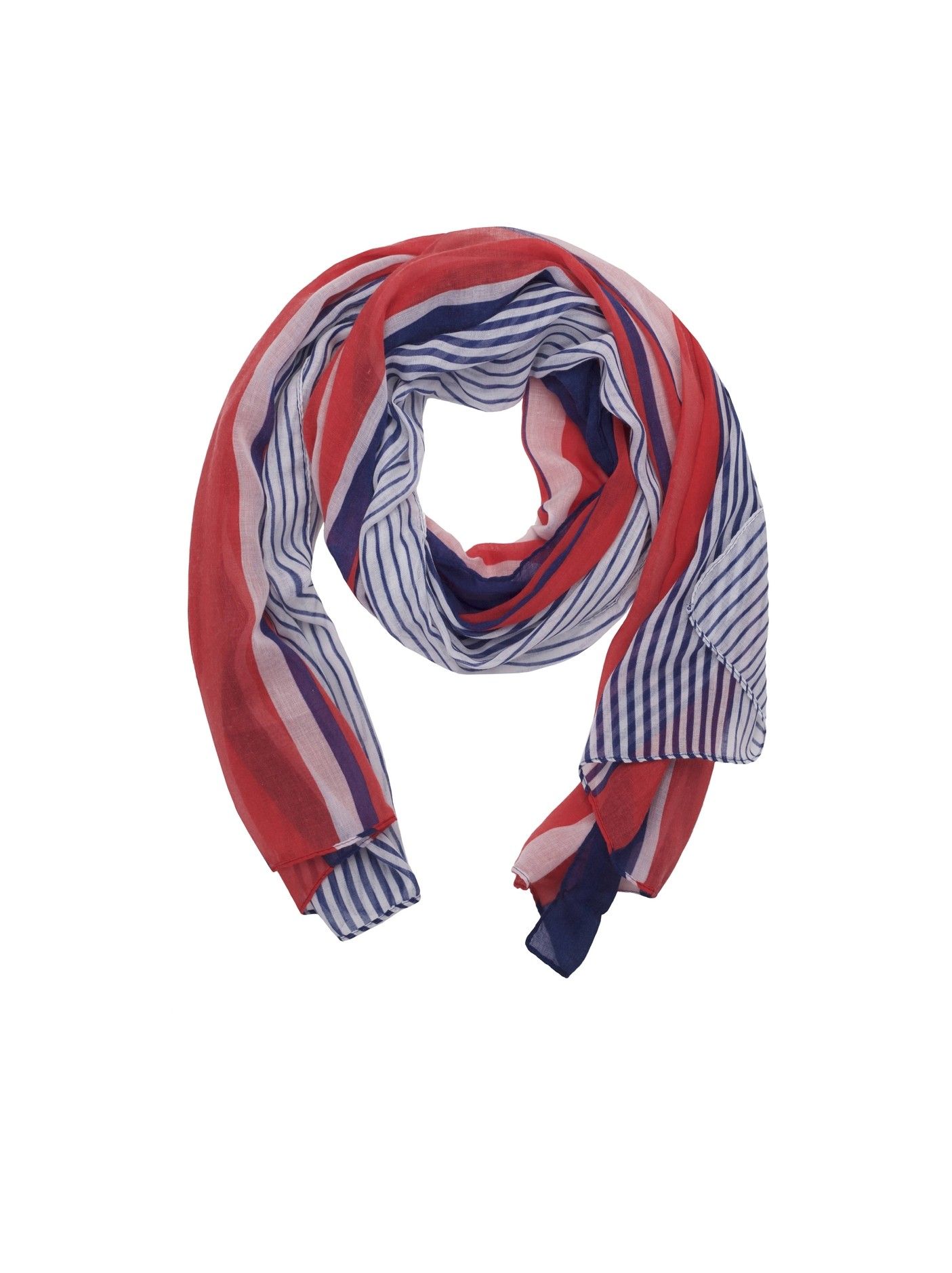 red and blue striped scarf CS011 - Official online-store Conte