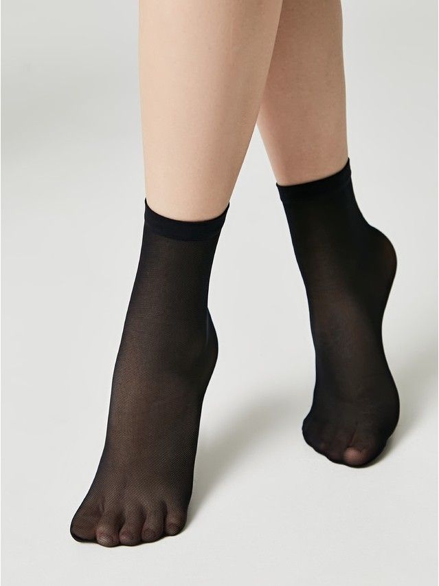Women's socks CONTE ELEGANT TULLE (2 pairs),s.23-25, nero - 8