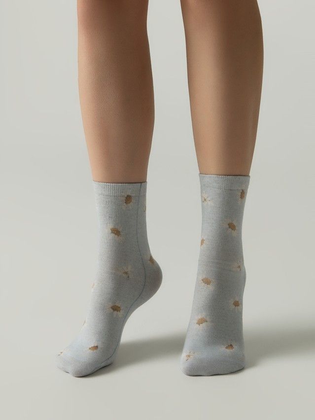 Women's socks CONTE FLOWERS, s.23-25, 1147 blue - 1