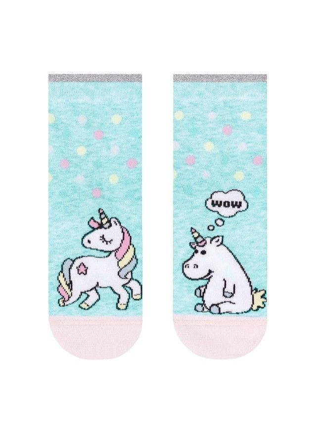 Children's socks CONTE-KIDS CHEERFUL LEGS, s.30-32, 338 pale turquoise - 1