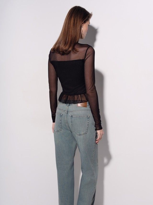 Women's polo neck shirt CONTE LD 3408, s.170-96, black - 2