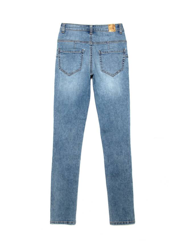 Skinny jeans with High rise CON-240, s.164-90, acid washed mid blue - 4
