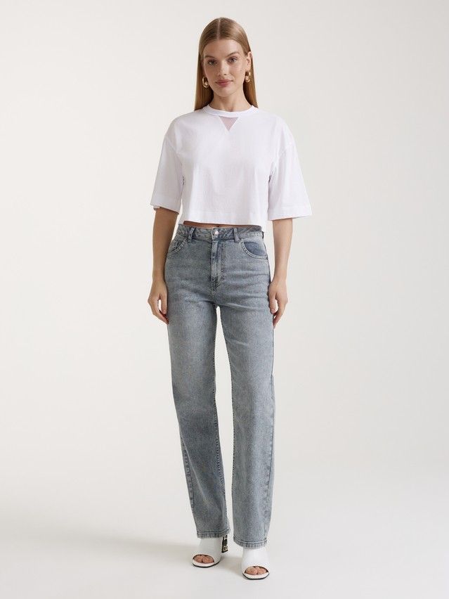 Women's polo neck shirt CONTE ELEGANT LD 3084, s.170-92, white - 3