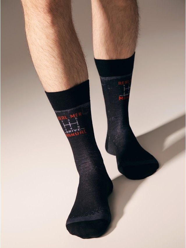 Men's socks DIWARI HAPPY, s.27, 208 black - 7