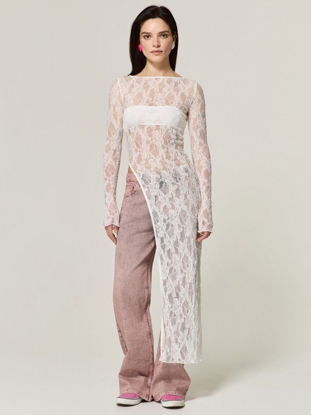 Women's polo neck shirt CONTE LD 3501, s.170-84, white - 1