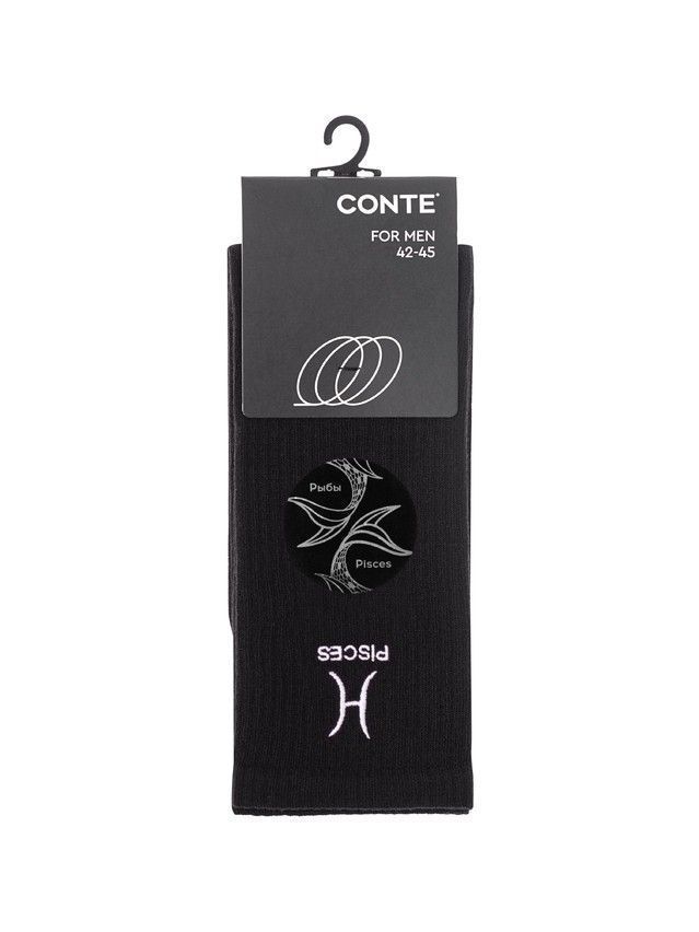 Men's socks CONTE, s.27-29, 635 black - 4
