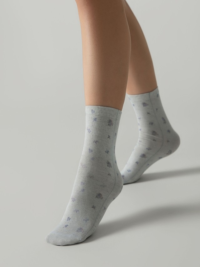 Women's socks CONTE FLOWERS, s.23-25, 1150 beige - 1