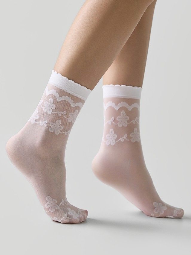 Women's socks CONTE ELEGANT FANTASY, s.23-25, bianco - 3