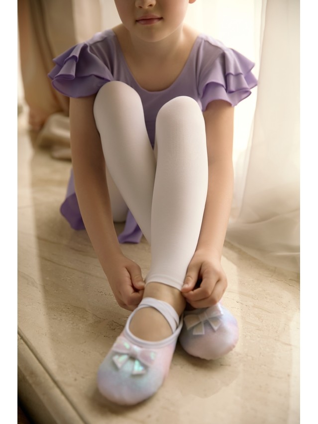 Fancy children's tights CONTE ELEGANT BALLET 70 (2 pieces),s.104-110, white - 4