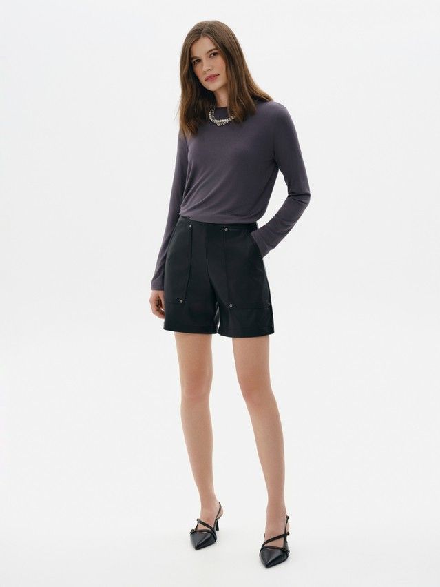 Women's polo neck shirt CONTE LD 3296, s.170-88, graphite - 3