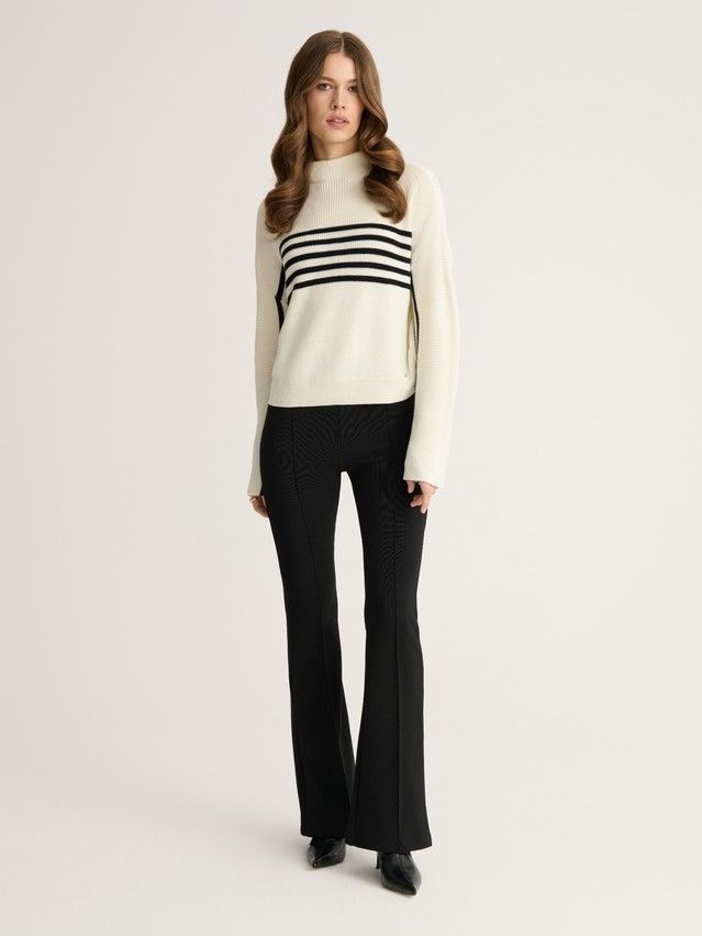 Women's pullover CONTE ELEGANT LDK2425, s.170-84, white-black - 2
