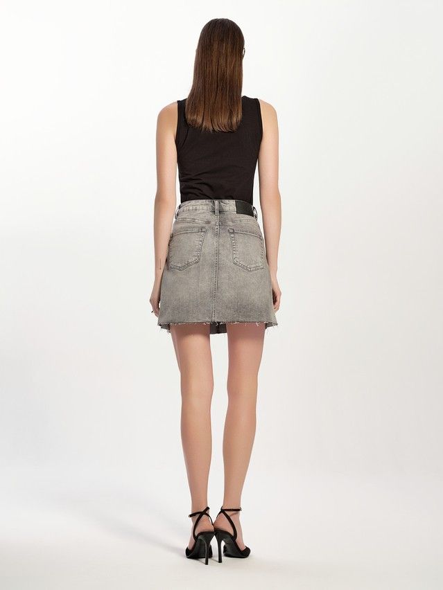 Denim skirt CONTE ELEGANT CON-761, s.170-90, grey - 2