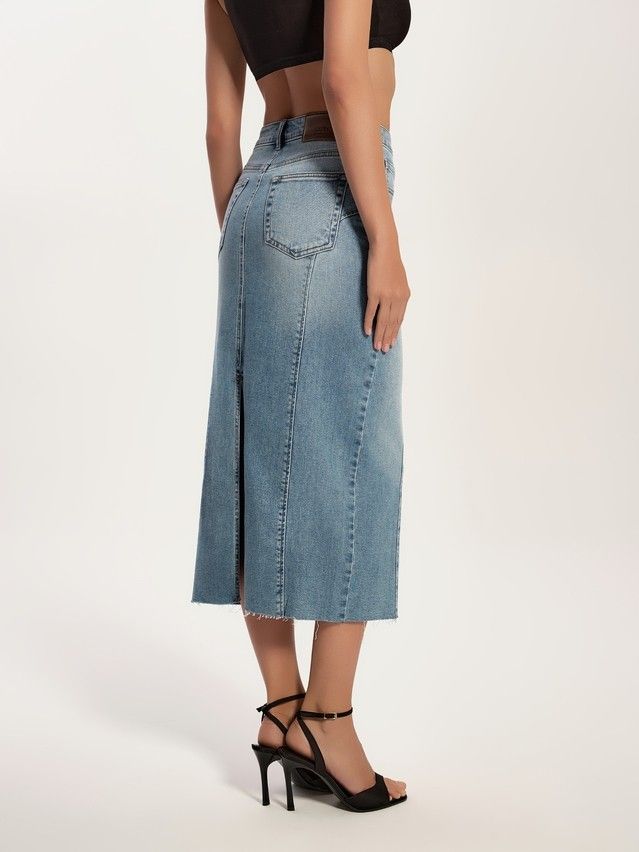 Denim skirt CONTE ELEGANT CON-804, s.170-90, light blue - 3