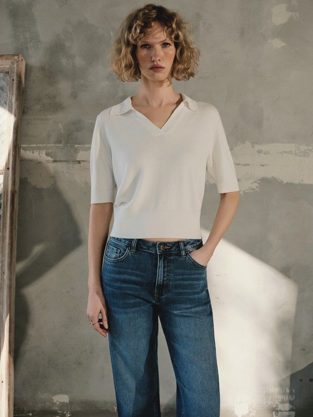 Women's pullover CONTE ELEGANT LDK2578, s.170-84, ecru - 2