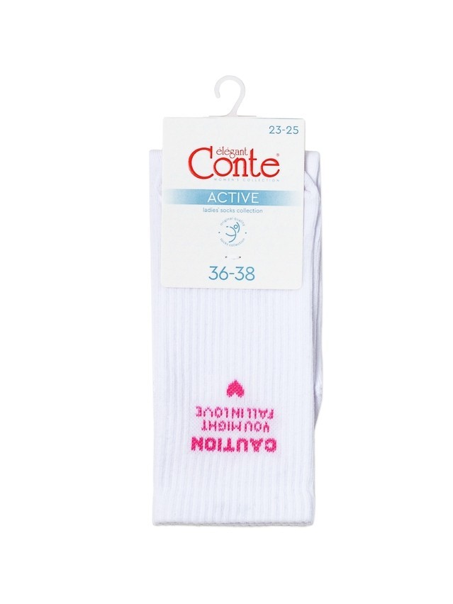 Women's socks CONTE ELEGANT ACTIVE, s.23-25, 709 white - 4