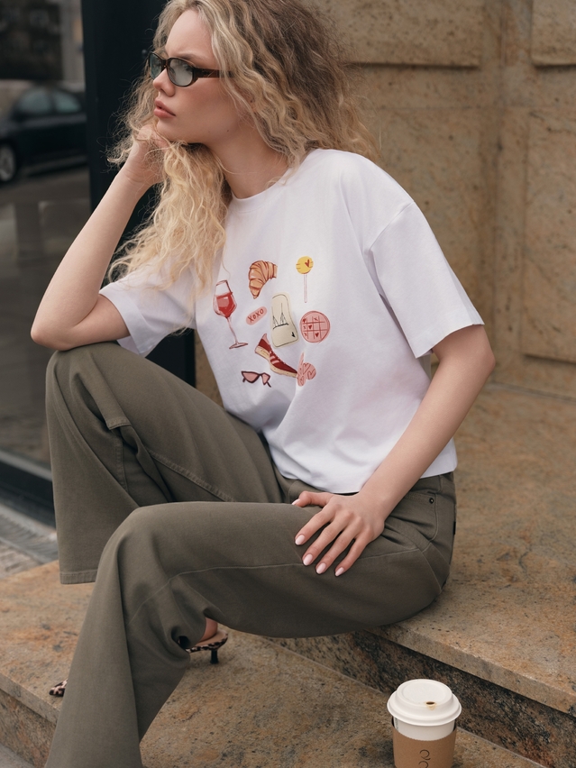 Women's polo neck shirt CONTE ELEGANT LD 3032, s.170-92, white-stickers - 4