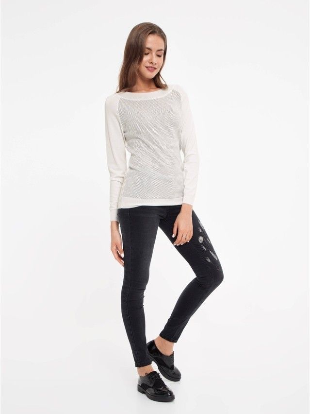 Women's polo neck shirt CONTE ELEGANT LDK036, s.158,164-84, white - 3
