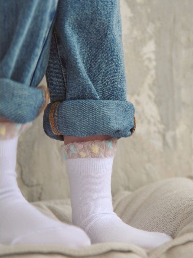 Children's socks CONTE-KIDS TIP-TOP, s.18-20, 540 white - 1