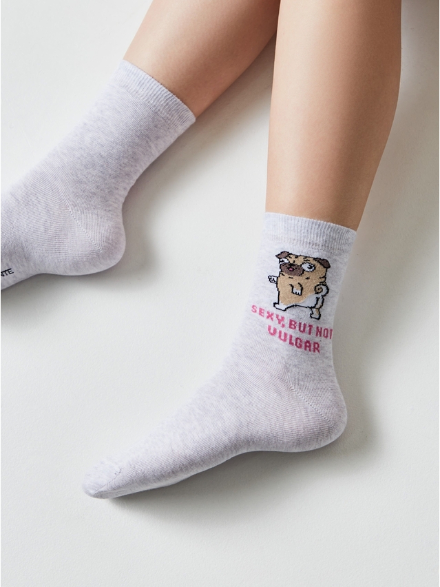 Women's socks CONTE ELEGANT HAPPY, s.23-25, 607 light grey - 2