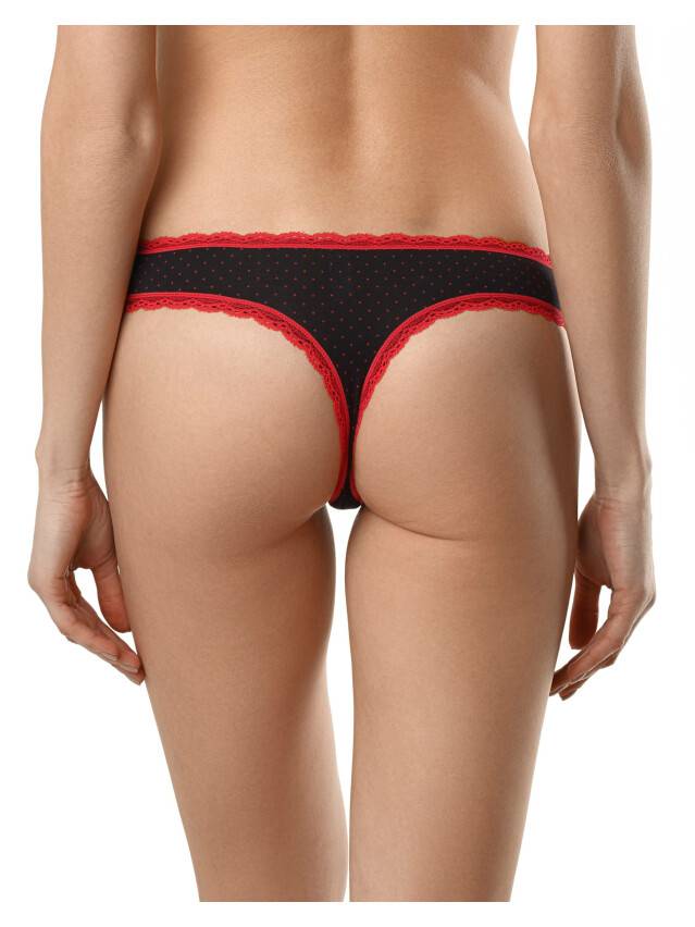 Panties for women LAZY DAYS LST 1004 (packed on mini-hanger),s.90, black-red - 2