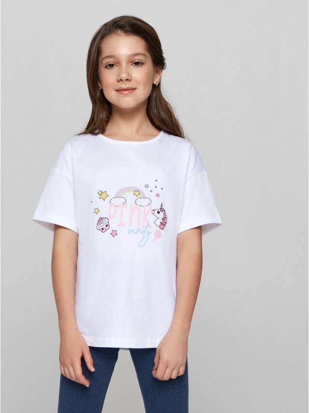 Polo neck shirt for girls CONTE ELEGANT DD 1253, s.98,104-52, white - 4