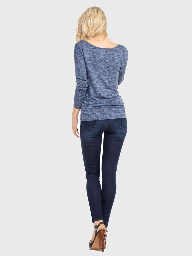 Women's polo neck shirt CONTE ELEGANT LD 709, s.158,164-100, denim - 2