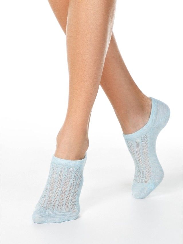 Women's cotton socks ACTIVE (ultra-short) 19С-185SP, s.36-37, 179 pale turquoise - 1