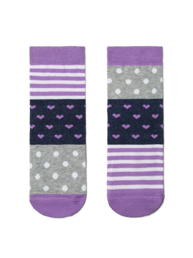 Children's socks CONTE-KIDS CHEERFUL LEGS, s.24-26, 282 grey-lilac - 1