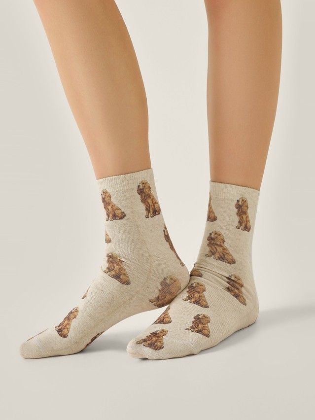 Women's socks CONTE ELEGANT FANTASY, s.23-25, 745 beige - 1