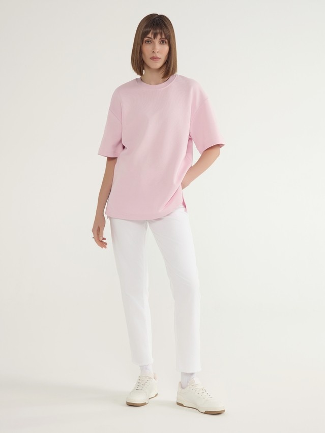 Women's polo neck shirt CONTE ELEGANT LD 3081, s.170-100, crystal pink - 1