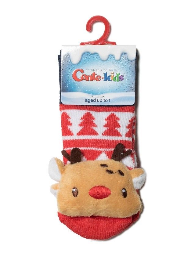 Children's socks Conte-Kids NEW YEAR, s. 14-17, 445 red - 2