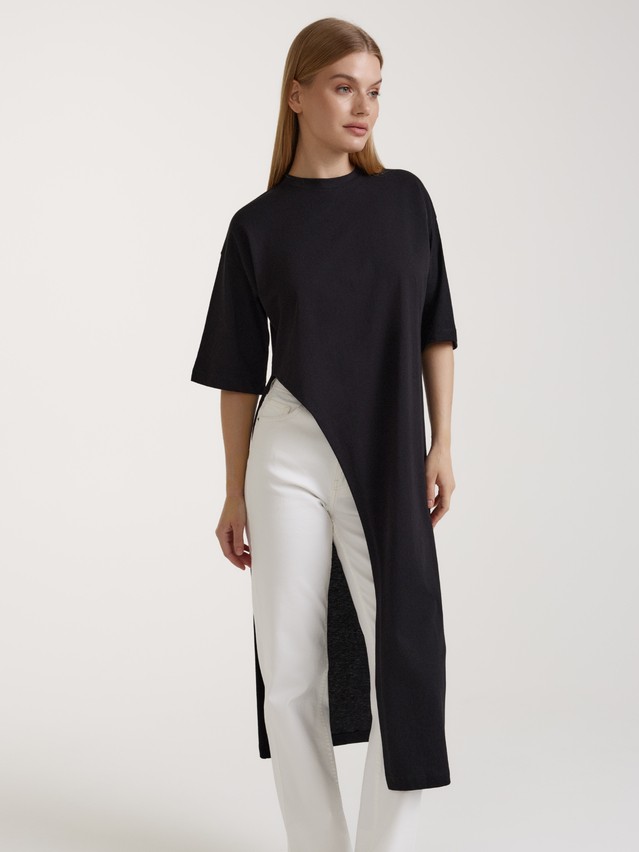 Women's polo neck shirt CONTE ELEGANT LD 3091, s.170-84, black - 1