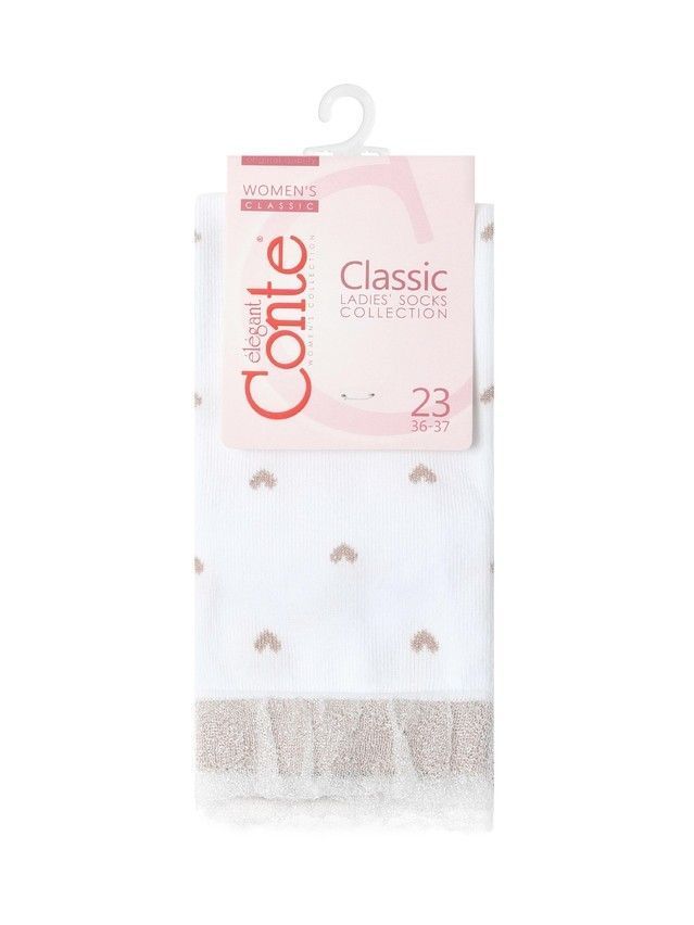 Women's socks CONTE ELEGANT CLASSIC, s.23, 243 white - 3