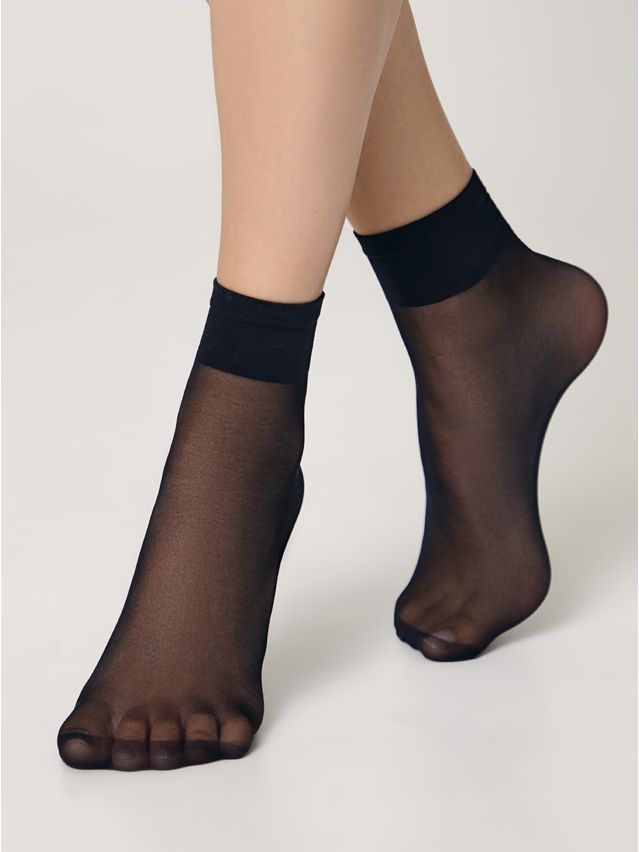 Women's socks CONTE ELEGANT SOLO 20 (2 pairs),s.23-25, nero - 1