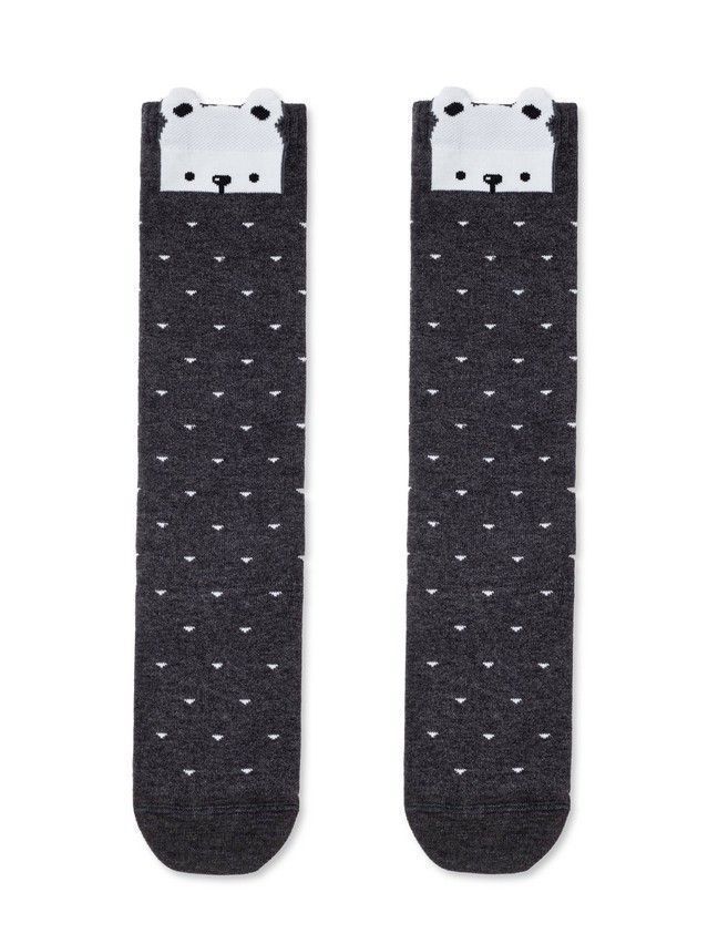 Children's knee high socks CONTE-KIDS TIP-TOP, s.30-32, 053 dark grey - 1