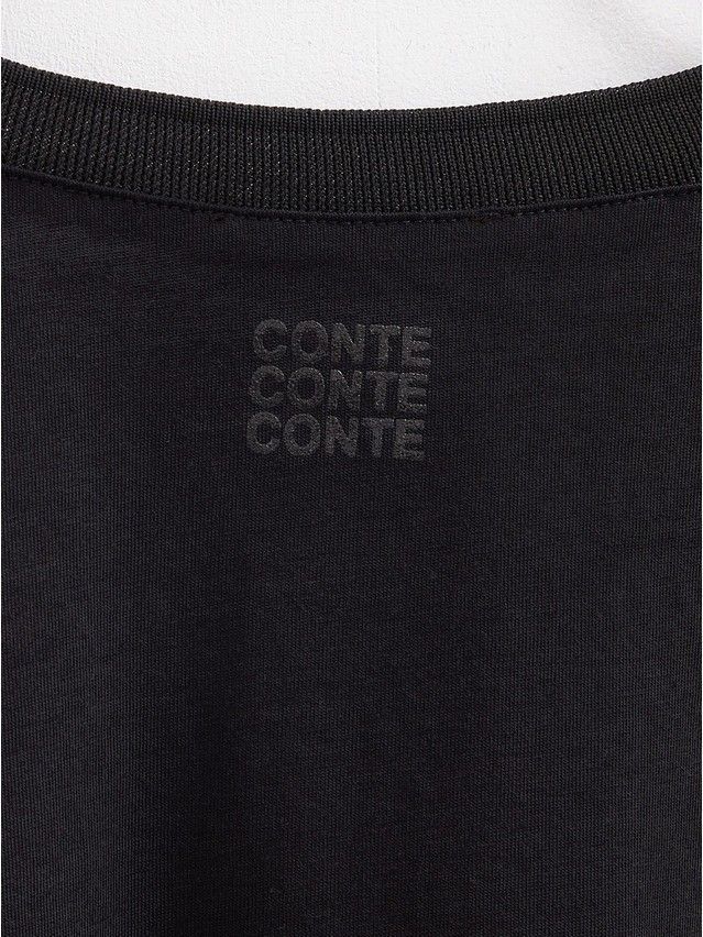 Women's polo neck shirt CONTE ELEGANT LD 2680, s.170-92, black-love - 6
