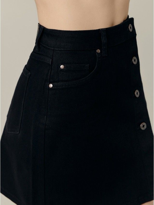 Denim skirt CONTE ELEGANT CON-708, s.170-94, black - 4