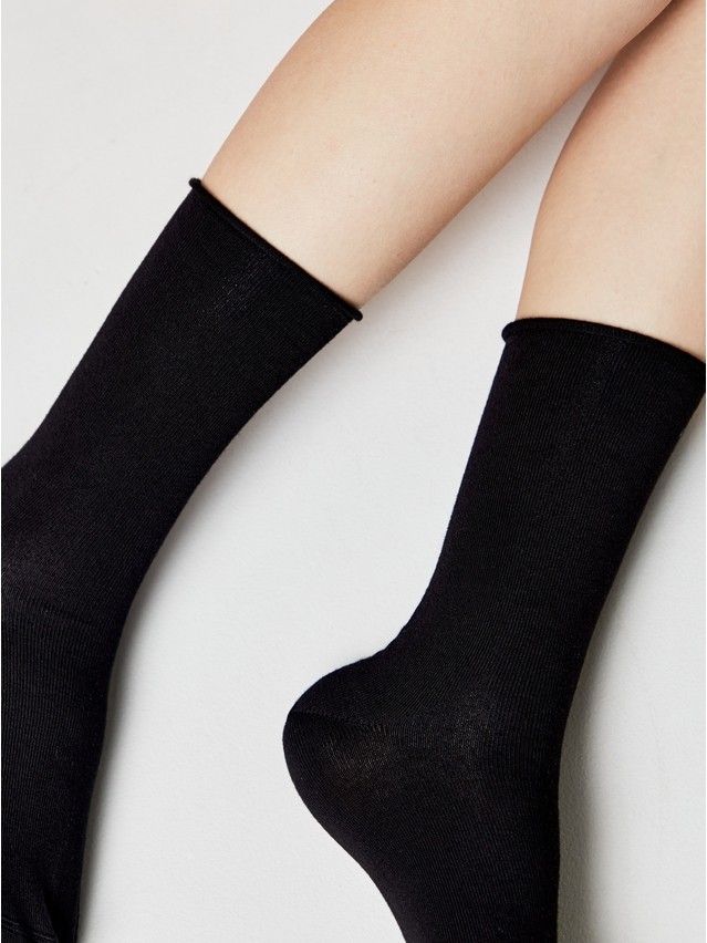 Women's cotton socks COMFORT (without elastic) 19C-101SP, rives. 36-37, 000 graphite - 7