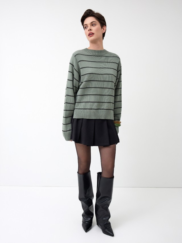 Women's pullover CONTE ELEGANT LDK24114, s.170-84, khaki-black - 5