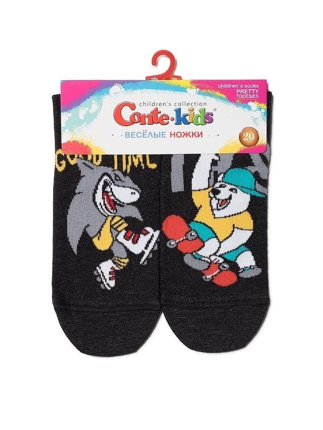 Children's socks Cheerful legs 17S-10SP, s.30-32, 479 black - 5