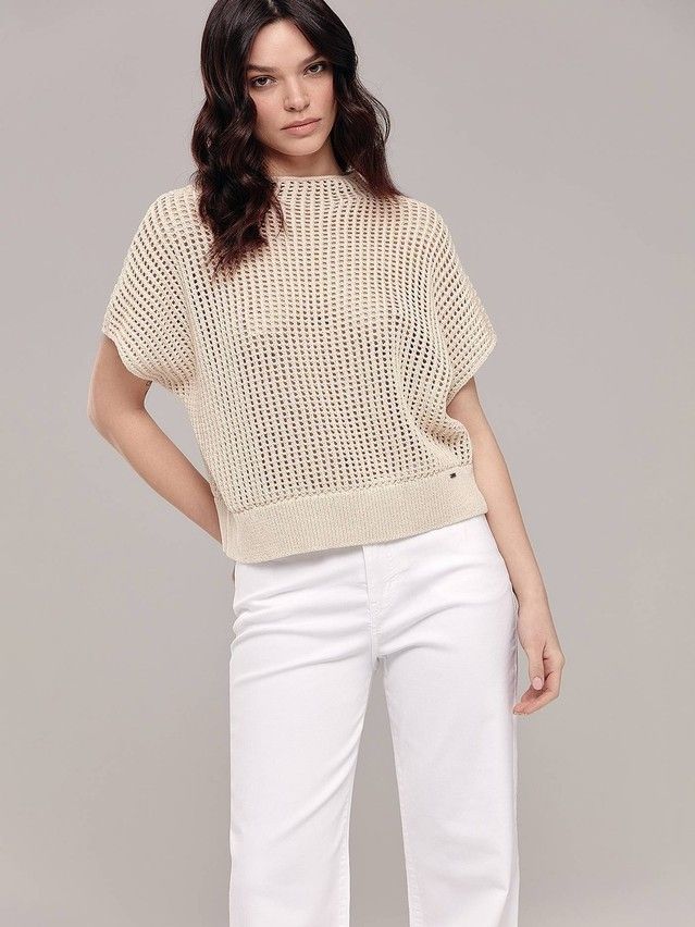 Women's pullover CONTE ELEGANT LDK187, s.170-84, beige - 4