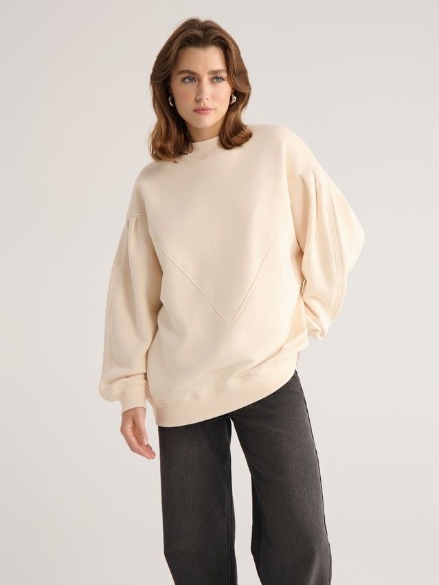 Women's polo neck shirt CONTE ELEGANT LD 2831, s.170-92, milk - 4