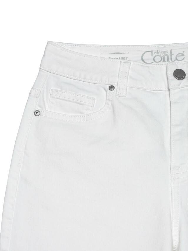 Denim trousers CONTE ELEGANT CON-316, s.170-102, white - 11