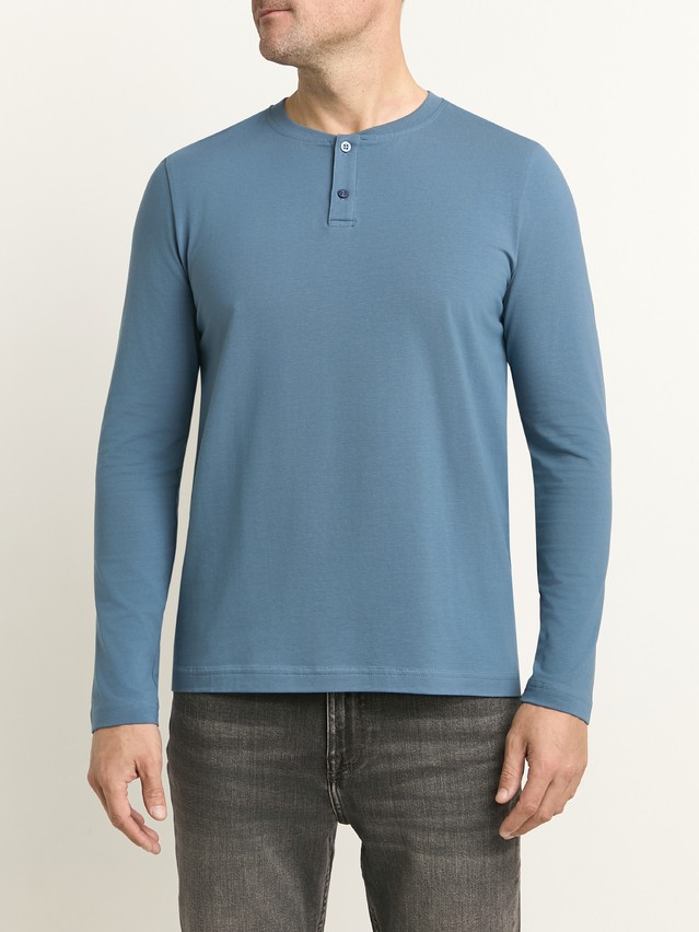 Men's polo neck shirt DIWARI BASIC MEN MD 4030, s.176,182-92, blue - 1