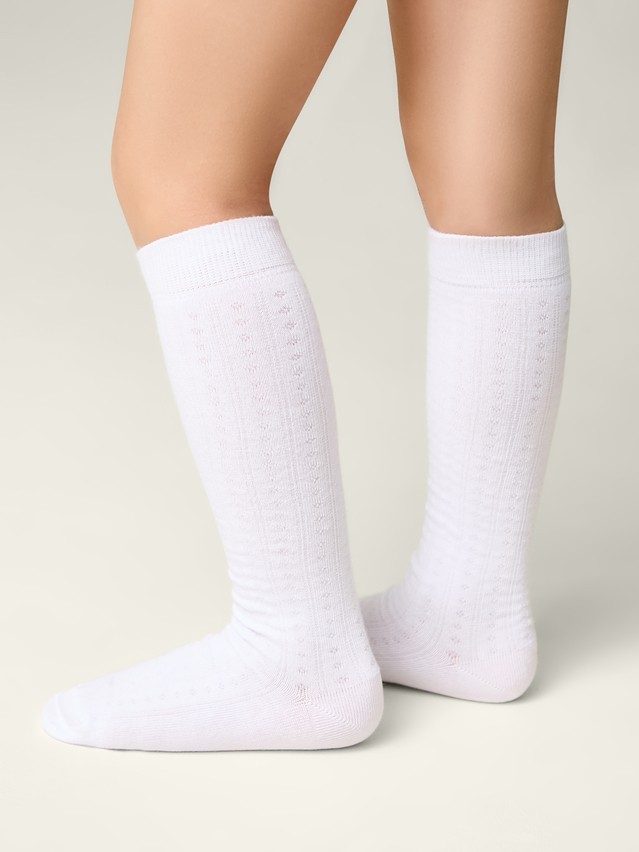 Children's knee high socks CONTE-KIDS TIP-TOP, s.18, 057 white - 3