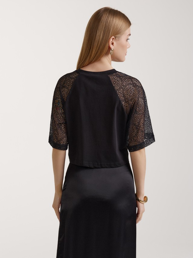 Women's polo neck shirt CONTE ELEGANT LD 3159, s.170-84, black - 2